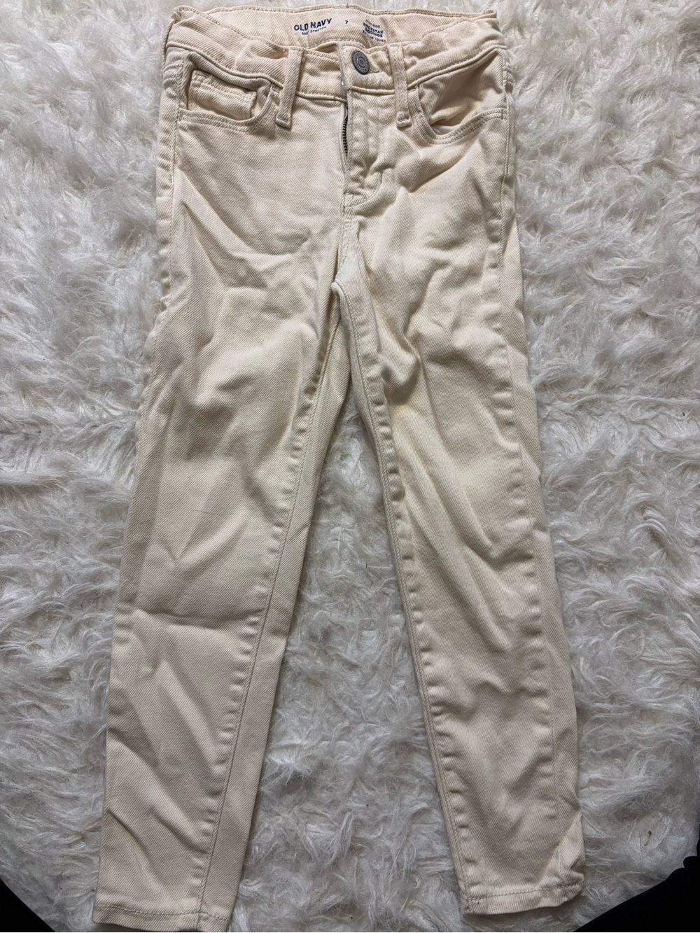 Old Navy Cream Skinny Jeans for girls